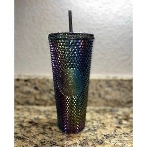 NWT Starbucks 2023 Fall halloween 24oz Oil Slick Studded Tumbler